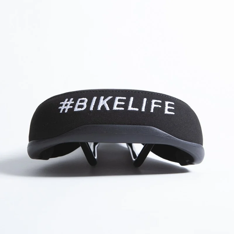 Selle BIKELIFE Noire Logo Blanc 3 Selle BIKELIFE Noire Logo Blanc - Image 3