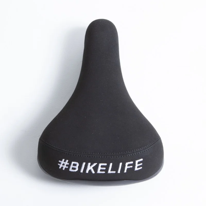 Selle BIKELIFE Noire Logo Blanc 1 Selle BIKELIFE Noire Logo Blanc