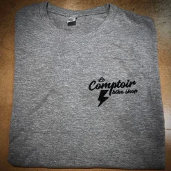 T-SHIRT LE COMPTOIR 2021 Gris Chiné Medium -bike shop t shirt le comptoir 2021 gris chine 2