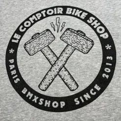 T-SHIRT LE COMPTOIR 2021 Gris Chiné Medium -bike shop t shirt le comptoir 2021 gris chine 4